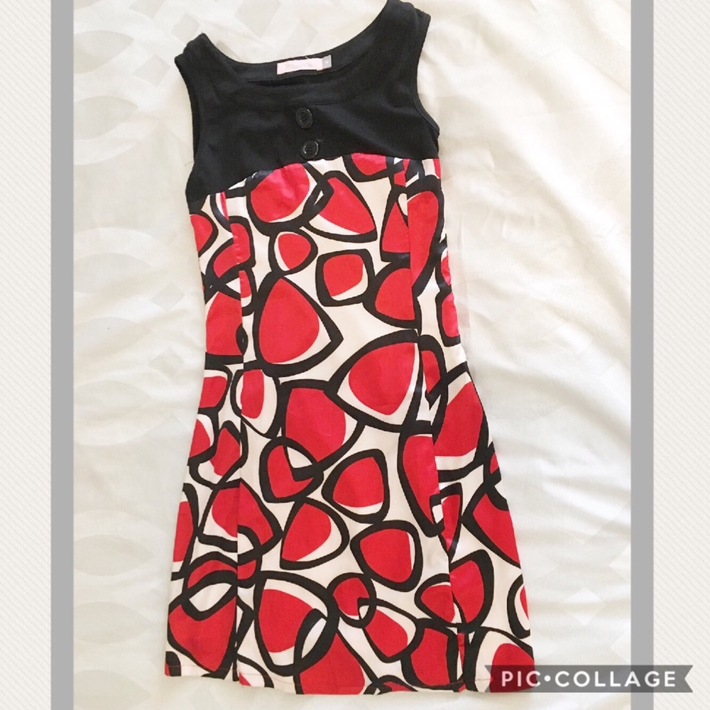 Print satin vintage style dress - Never Worn